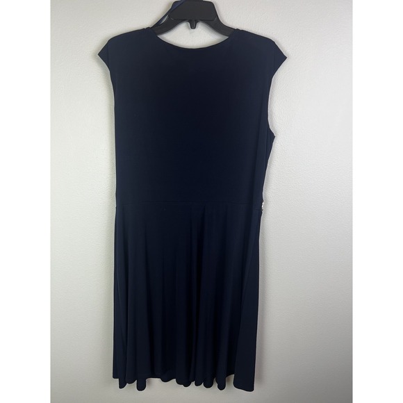 ALYX Limited Navy Blue Dressy Cocktail Sleeveless Dress Sz 16 - Picture 7 of 9